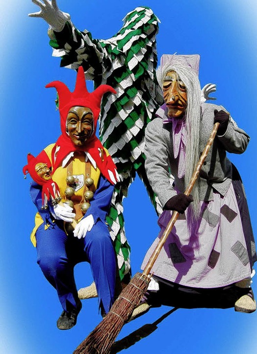 Narrentreffen Herbolzheim; die drei Narrenfiguren der Herbolzheimer  | Foto: Verein