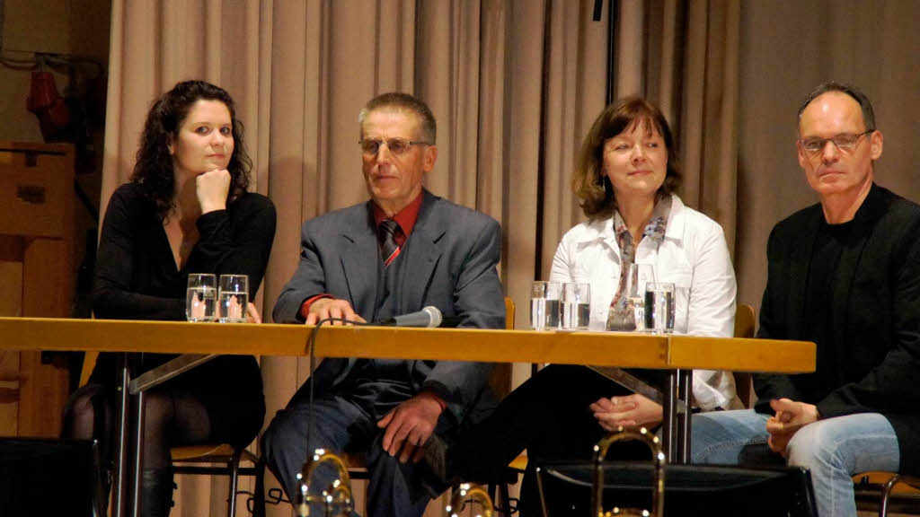 Festbankett 1250 Jahre Bahlingen: Das Rateteam des Gemeinderats, v.l.n.r. Nadja Kempff, Bernd Ernst, Martina Rubin und Albert Miemer