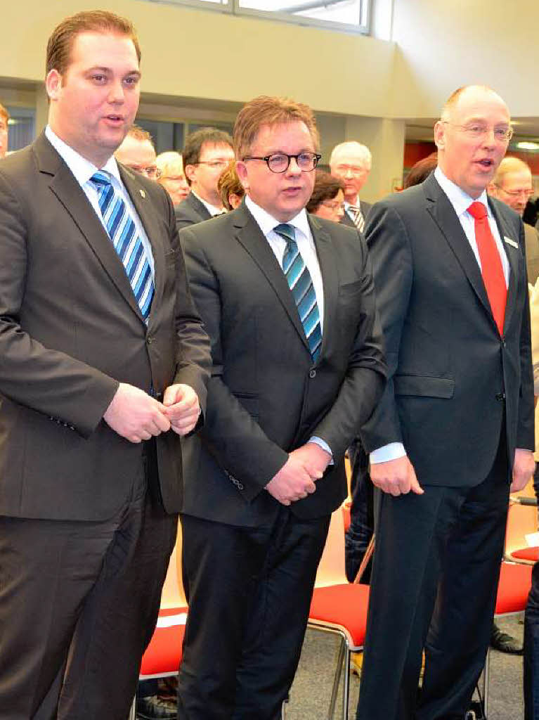 Neujahrsempfang des CDU-Kreisverbands in Bonndorf. Gemeinsam wurde das Badnerlied gesungen.