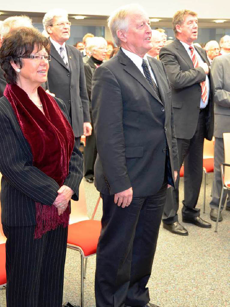 Neujahrsempfang des CDU-Kreisverbands in Bonndorf. Gemeinsam wurde das Badnerlied gesungen.
