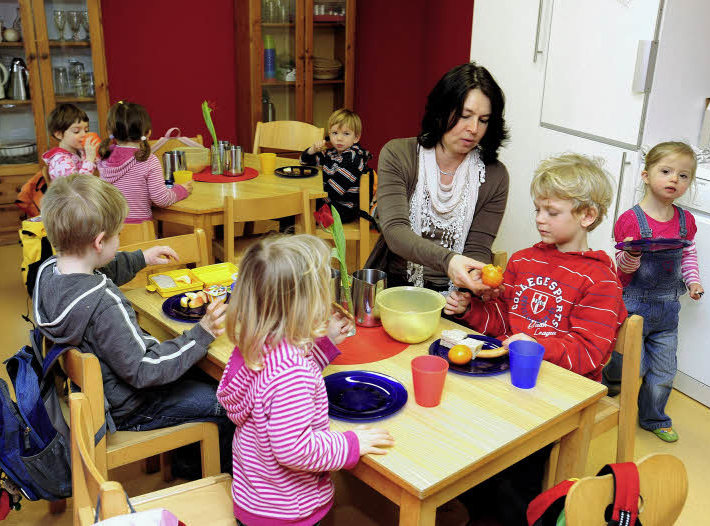 Viel Platz für Unter-Dreijährige bietet der Kindergarten St. Erentrudis