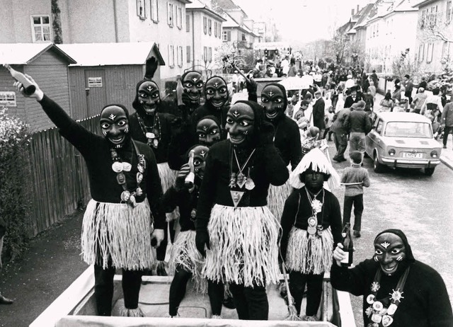 Nur fr kurze Zeit Zunft: Die &#8222;K...llung zum Fasnachtsumzug 1960er Jahre.  | Foto: Archivfoto: Fotomuseum Hirsmller