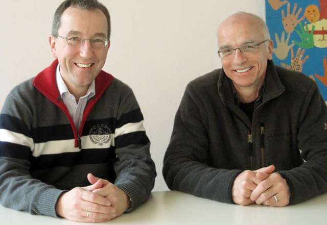 Folkhard Krall und  Thomas Abraham (von links)   | Foto: BZ