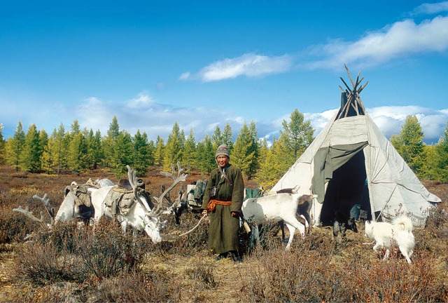 Andreas Hutters Vortrag entfhrt zu den Rentiernomaden der Mongolei.  | Foto: Andreas Hutter