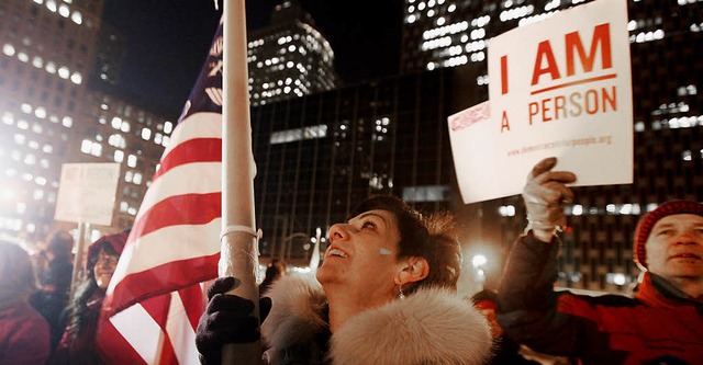 &#8222;Wir knnen Vernderungen herbei...&#8220;: Occupy-Bewegung in New York.   | Foto: afp