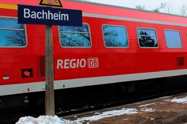 Züge rauschen am Bachheim vorbei