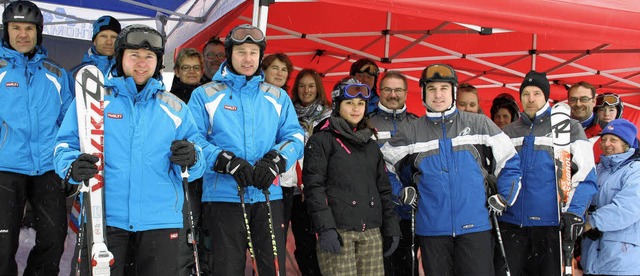 Die Teilnehmer des Wintersporttags am ...auch gerne den Verpflegungsstand an.    | Foto: Andreas Bhm