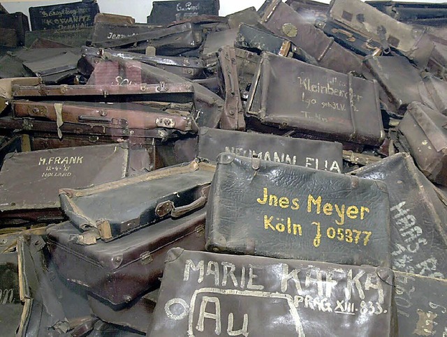 Koffer von Opfern  in der Ausstellung der Gedenksttte Auschwitz  | Foto: dapd