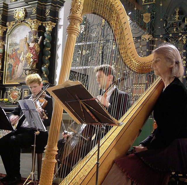 Franzsische Kammermusik mit Harfe erk... der Kirche St. Johann in Laufenburg.   | Foto: Roswitha Frey