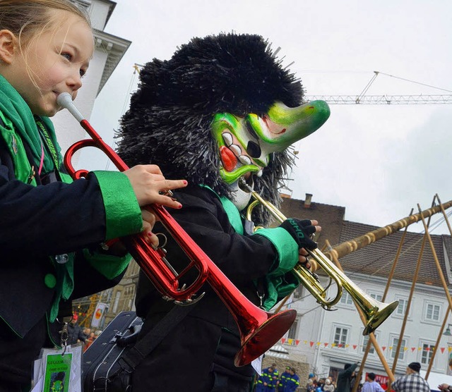 Ohne Guggemusik geht an der Lrracher Fasnacht nichts.  | Foto: Barbara Ruda