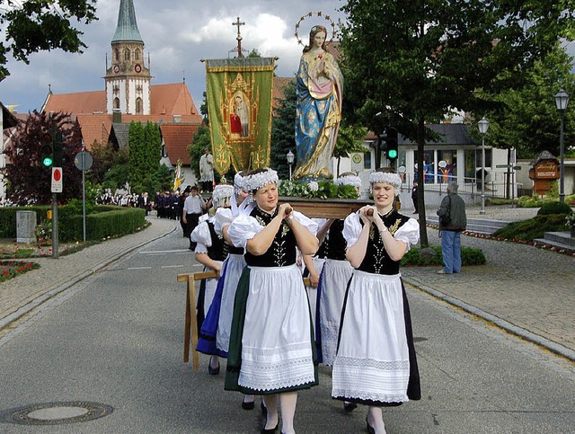 Die Fronleichnamsprozession als christ...ird bis heute im Glottertal gepflegt.   | Foto: Christian Ringwald/Archiv