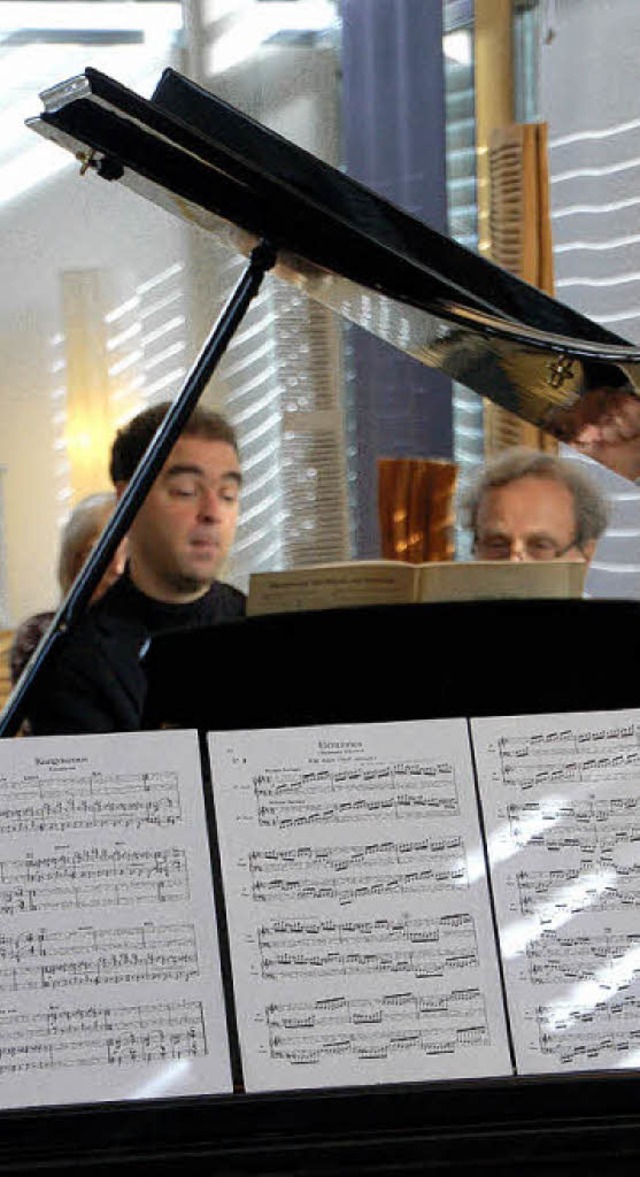 Zwei Flgel, zwei Pianisten: Michael und Jacob Leuschner.   | Foto: F.Kiefer
