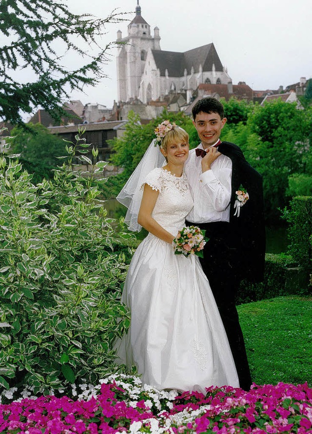 Hochzeit Christoph Schwindt und Emmanu...chaft Lahr - Dole am 2. September 1995  | Foto: privat