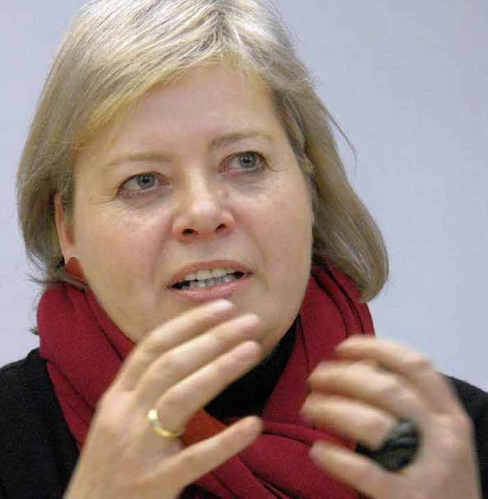 Gesine L�tzsch im Gespr�ch mit der Badischen Zeitung  | Foto: Grabherr