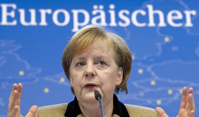 Sie konnte zentrale Forderungen durchs...chem Vorbild: Kanzlerin Angela Merkel.  | Foto: dapd