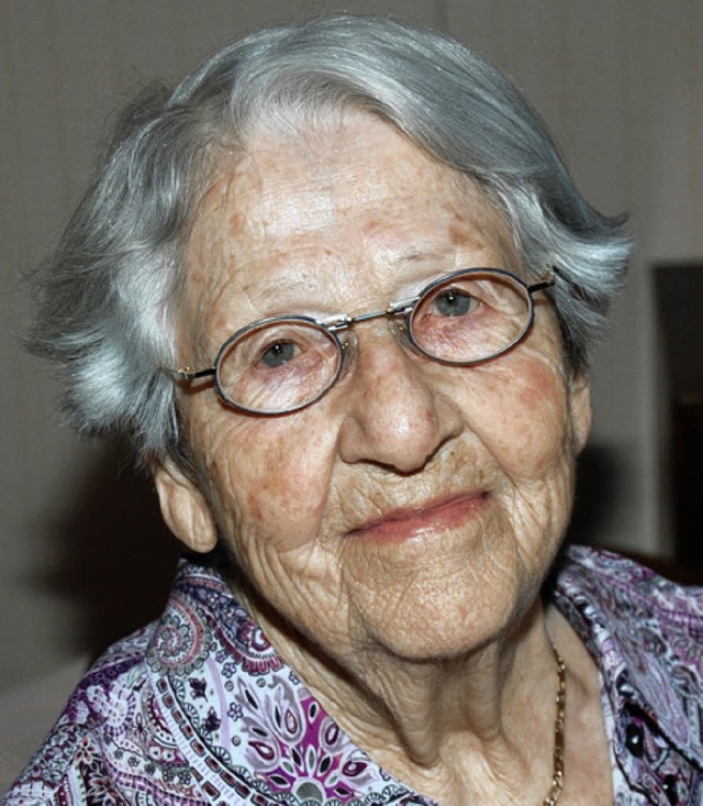 Heute rstige 90 Jahre alt: Gertrud Benz   | Foto: renate tebbel