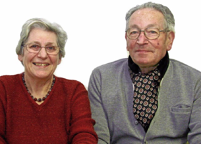 Hannelore und Oswald Scherer feierten ihr Ehejubilum mit der ganzen Familie.  | Foto: herbert trogus