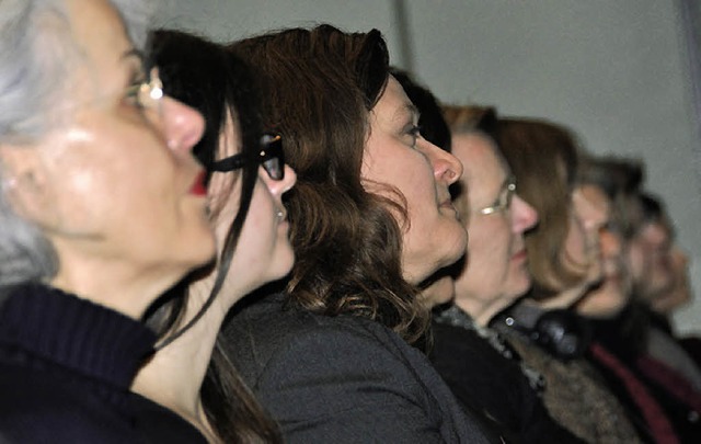 Das Auditorium des trinationalen Forums  war berwiegend weiblich.   | Foto: Gramespacher