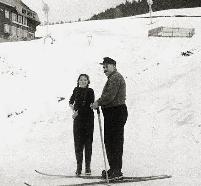 So fuhr man 1962 am Kapellenlift Ski: ...urRepro>Ulrike Jger</BZ-FotoNurRepro>  | Foto: Ulrike Jger