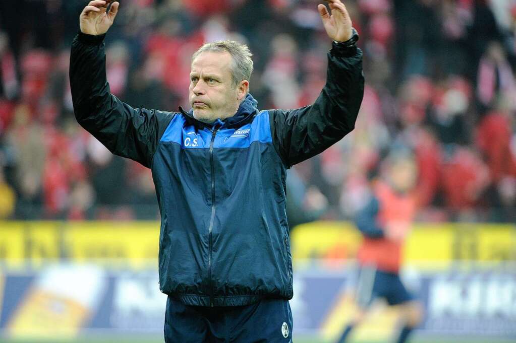 Streich im Spiel gegen Mainz 05. Der SC Freiburg unterlag in dieser Partie mit 3:1. Am Einsatz des Trainers lag’s jedenfalls nicht.