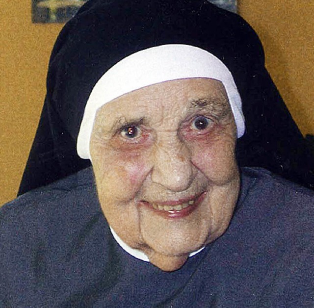 Schwester Maria-Annuntiata ist verstorben  | Foto: Uhl
