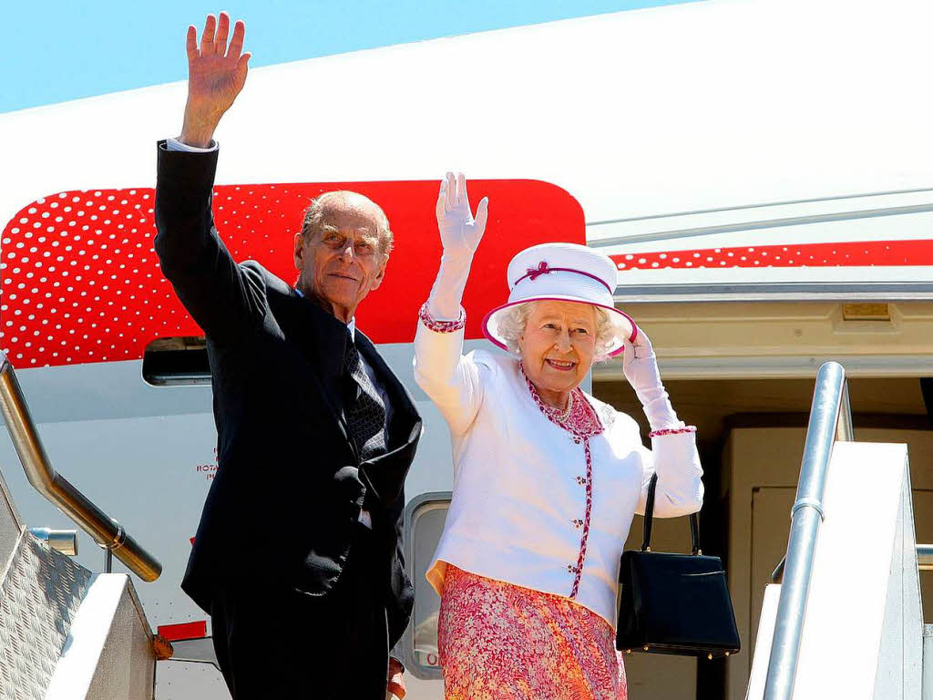 Queen Elizabeth und Prinz Philip nach ihrem Staatsbesuch in Australien 2010
