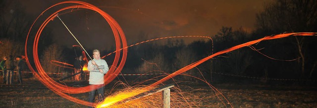 Die Resonanz auf das Scheibenfeuer am ...fer, nahe der Panzerplatte abgebrannt.  | Foto: Alexander Anlicker