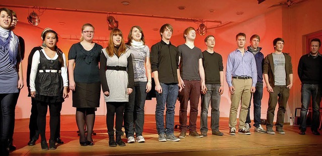 Nochmals BeifalL zum Schluss gab es f...es Neigungskurses Musik am Gymnasium.   | Foto: Privat