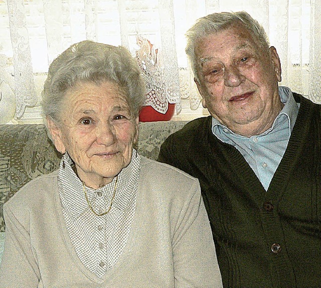 Heute feiern Franz und Elisabeth Sprich in Langenau  Diamantene Hochzeit.   | Foto: Georg Diehl