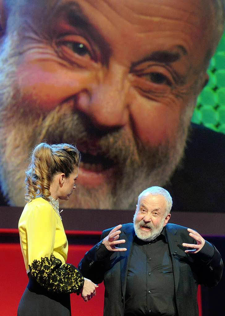 Mike Leigh mit Anke Engelke Mike Leigh mit Anke Engelke