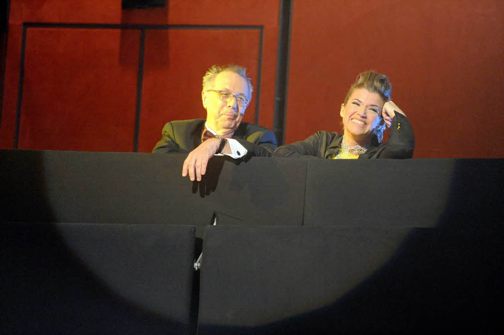 Dieter Kosslick mit Anke Engelke hinter den Kulissen Dieter Kosslick mit Anke Engelke hinter den Kulissen
