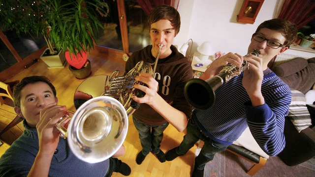 Erfolgreiches Bruder-Trio aus Heiligen...edikt, Christof und Jonas (von links)   | Foto: Bastian Henning