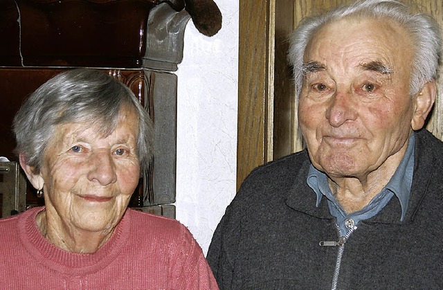 Juliana und Rudolf Schertle sind 60 Jahre verheiratet.   | Foto: Chris Seifried