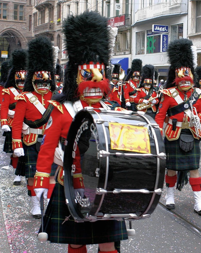 Die Schotte Clique ist stets beim Basler Umzug dabei.   | Foto: Privat