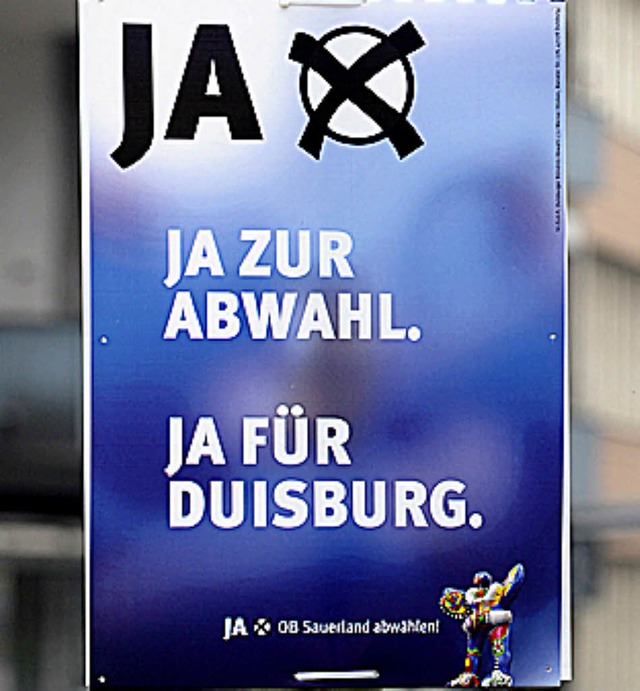 Plakat in Duisburg  | Foto: dapd