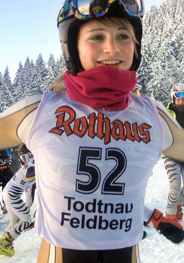 So sieht eine gute Skirennluferin  au...tnauberg auf die Rnge zwei und drei.   | Foto: junkel