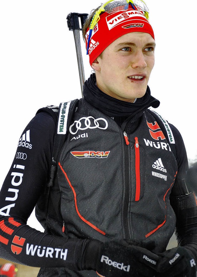 An Canmore hat Benedikt Doll gute Erin...utschen Staffel Junioren-Weltmeister.   | Foto: Jrgen Ruoff