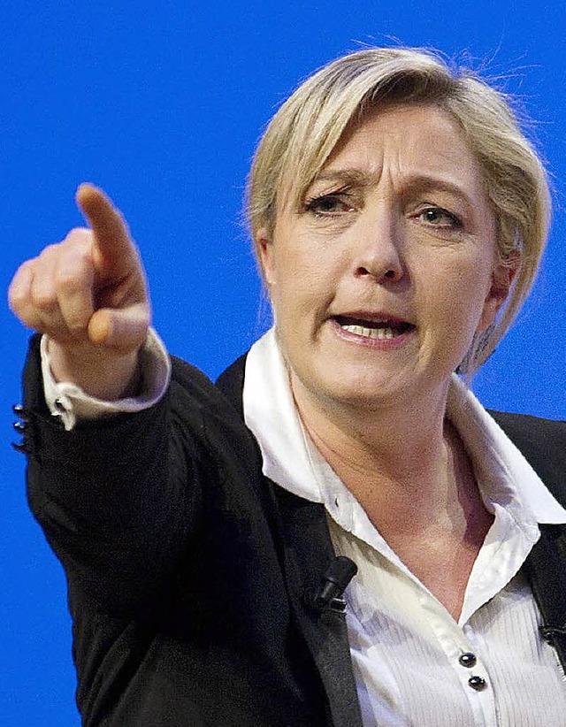 Marine Le Pen in Straburg   | Foto: dpa