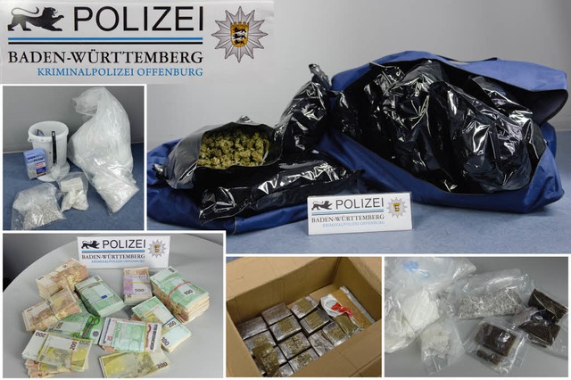 Die beschlagnahmten Drogen und das sichergestellte Geld.  | Foto: Polizei