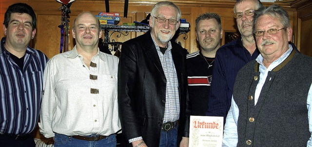 Oberschtzenmeister Dietmar Eschbacher... Heinrich Mllek und Wolfgang Pietras   | Foto: Daniele Schle