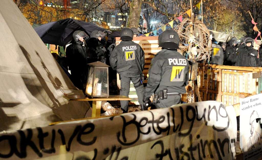 Polizeieinsatz im Protestcamp