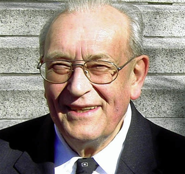 Pfarrer Karl Hartmann 2007 an seinem 80. Geburtstag   | Foto: Sigmund