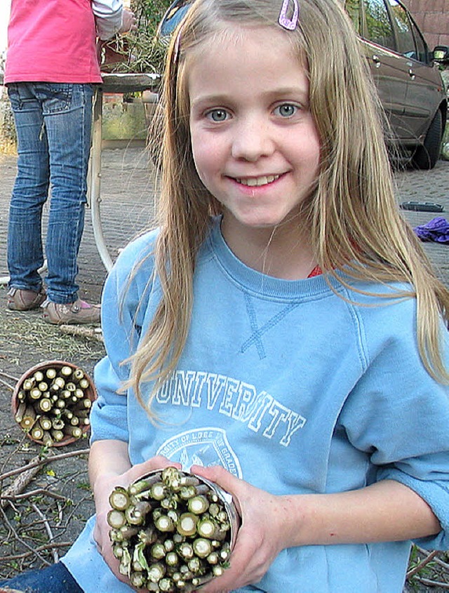 Insektenhotels zu bauen ist spannend. Kinder knnen es beim  BUND lernen.   | Foto: Jutta Schtz