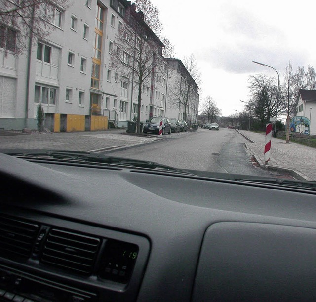 Die Vernderungen  bei der Schopfheime...nahmen gegen &#8222;Raser&#8220; an.   | Foto: Hnig