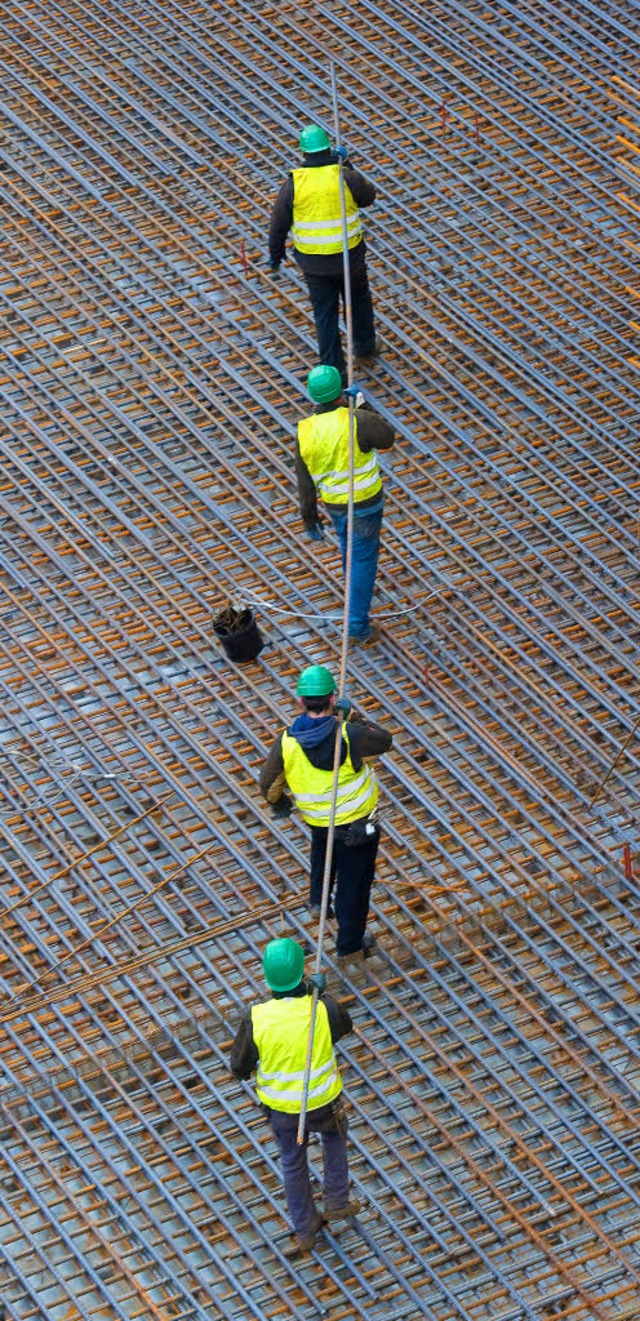 Allein auf deutschen Baustellen sind i... zustzliche Arbeitspltze entstanden.  | Foto: dpa