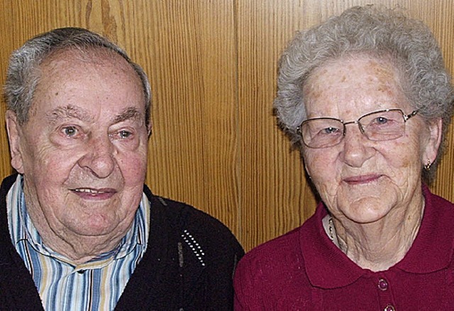 Klara und Erich Hfler sind heute 60 Jahre ein Paar.   | Foto: A. Wehrle