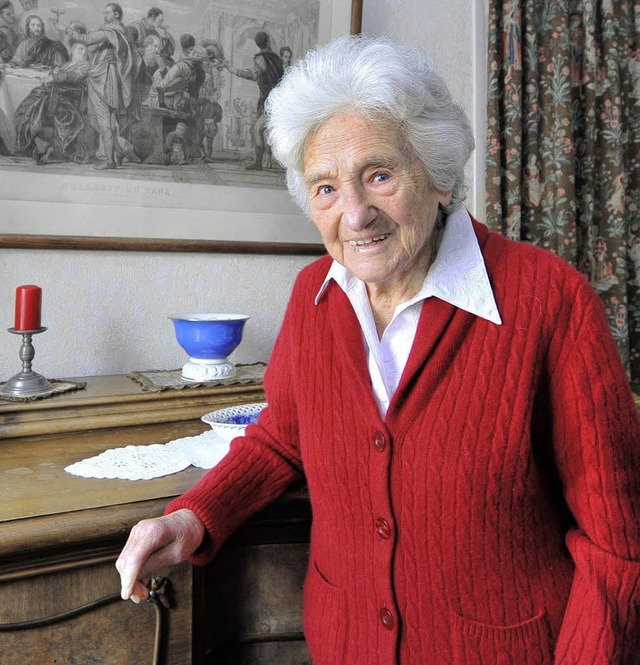 Heute 100  Jahre alt: Anneliese Schillinger.   | Foto: michael bamberger