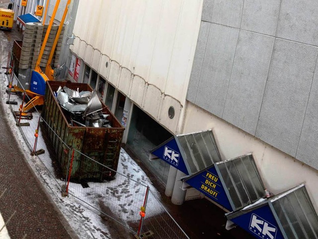 Nur fr das Innere ist allmhlich klar...aligen Kaufhaus Krauss entstehen wird.  | Foto: Martius Alexander