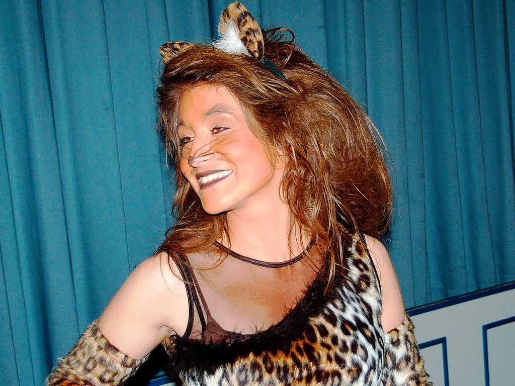 Moderatorin Marie Luise Wolf als Wildkatze