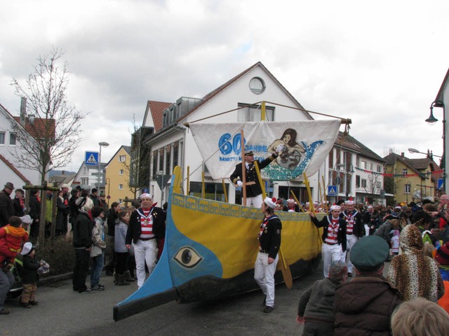 Jubilums-Narrenschiff der Brigitti-Matrosen in Kirchzarten  | Foto: monika rombach